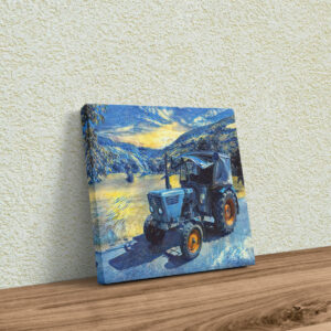 Traktor Deutz D2506 Van Gogh Style Gemälde Keilrahmen