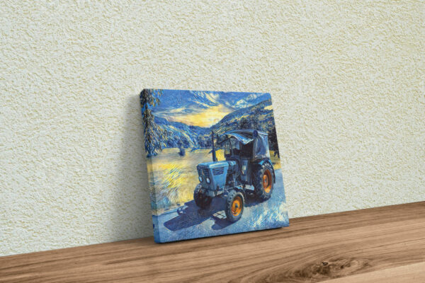 Traktor Deutz D2506 Van Gogh Style Gemälde Keilrahmen
