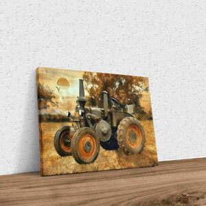 Lanz 7506 Traktor ohne Kabine sepia style Poster Keilrahmen
