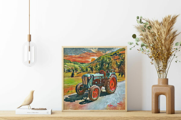 Traktor Hanomag R435 Poster Keilrahmen