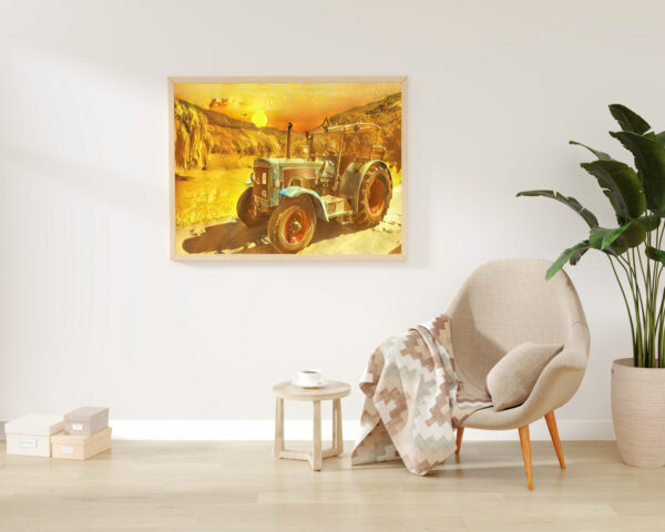 Traktor Hanomag Robust Poster Keilrahmen