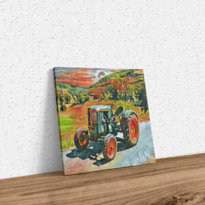 Traktor Deutz F1L514 Aquarell Style Gemälde Keilrahmen