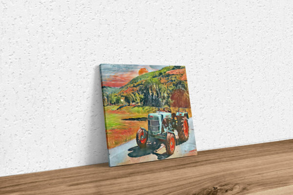 Traktor Kramer Aquarell Style Gemälde Keilrahmen