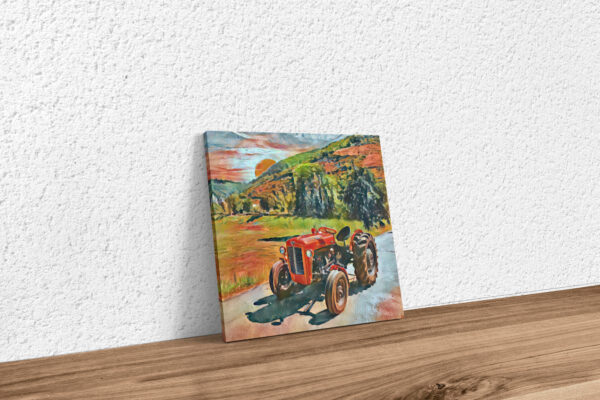 Traktor MF 35 Gemälde Keilrahmen