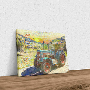 Hanomag Robust Edvard Munch die Sonne style Poster Keilrahmen