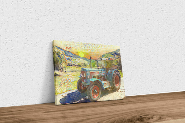 Hanomag Robust Edvard Munch die Sonne style Poster Keilrahmen